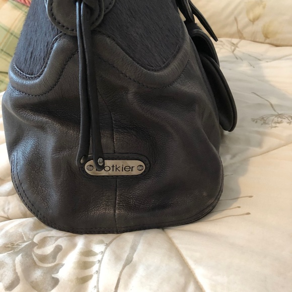 botkier Gray Leather & Animal Hair Satchel - Picture 6 of 8